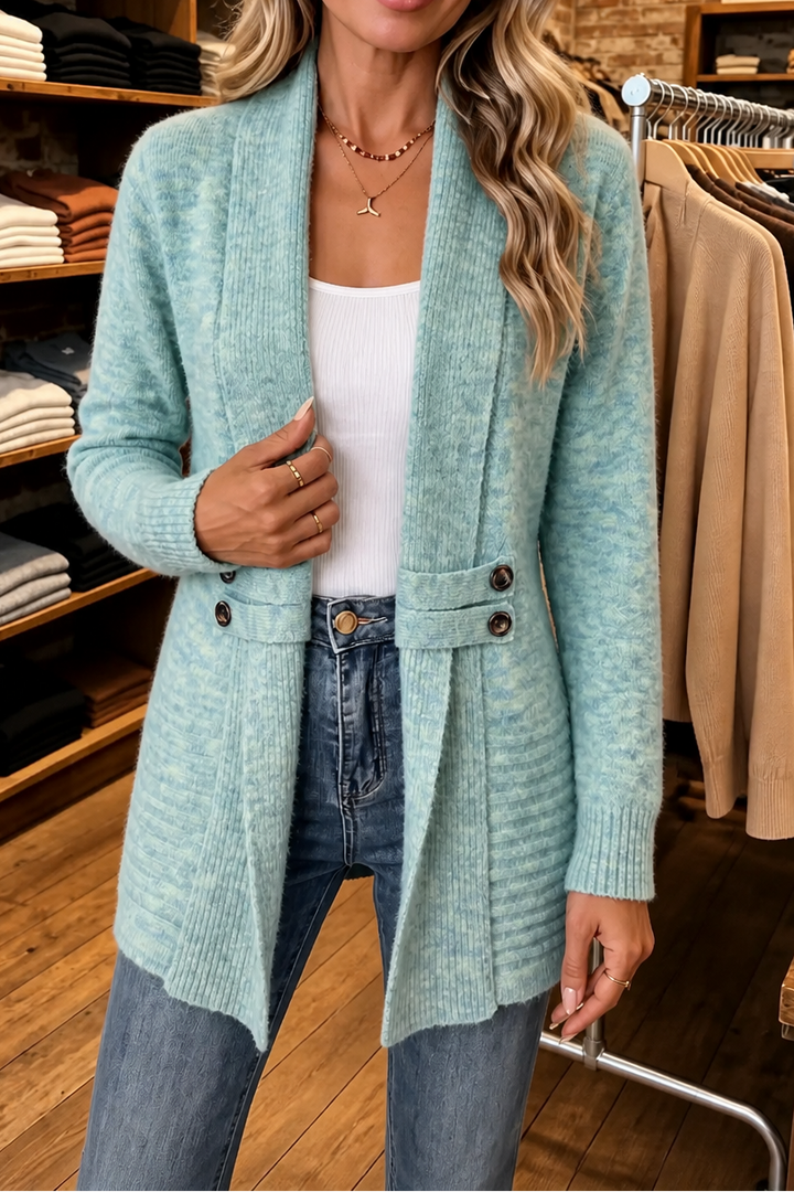 Hudson & Parker - Double-Breasted Belted Knit Cardigan