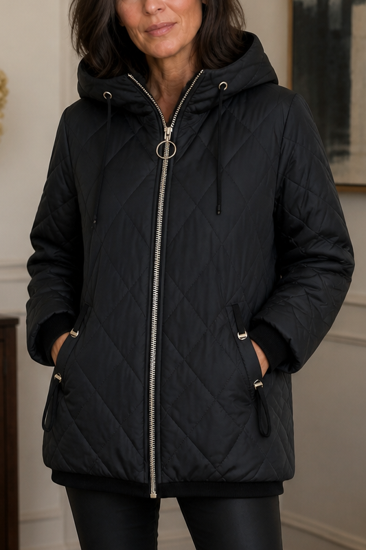 Hudson & Parker - Quilted Hooded Zip-Front Jacket