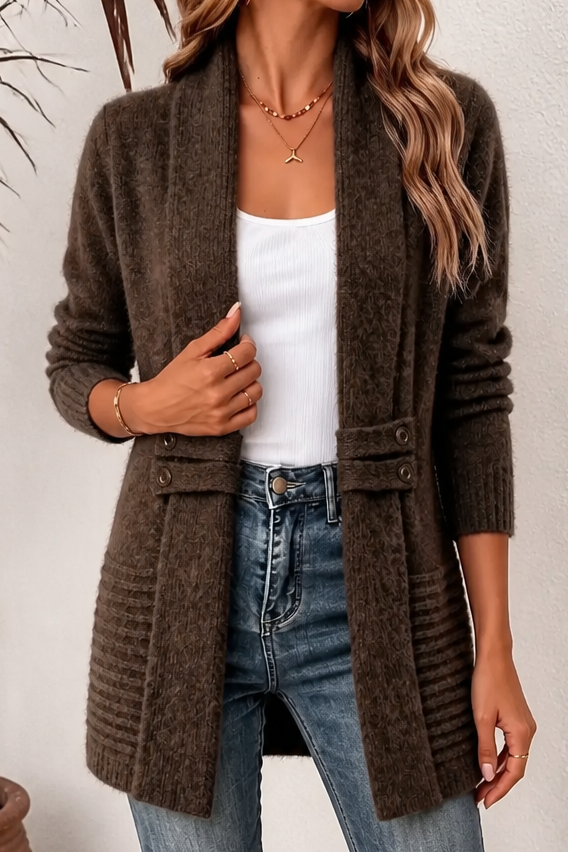 Hudson & Parker - Double-Breasted Belted Knit Cardigan