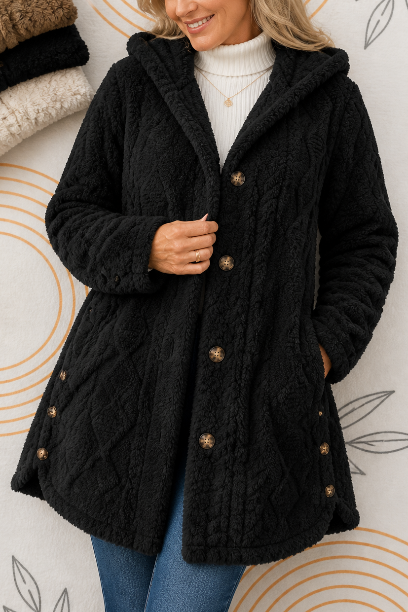 Hudson & Parker - Cable-Knit Hooded Longline Coat