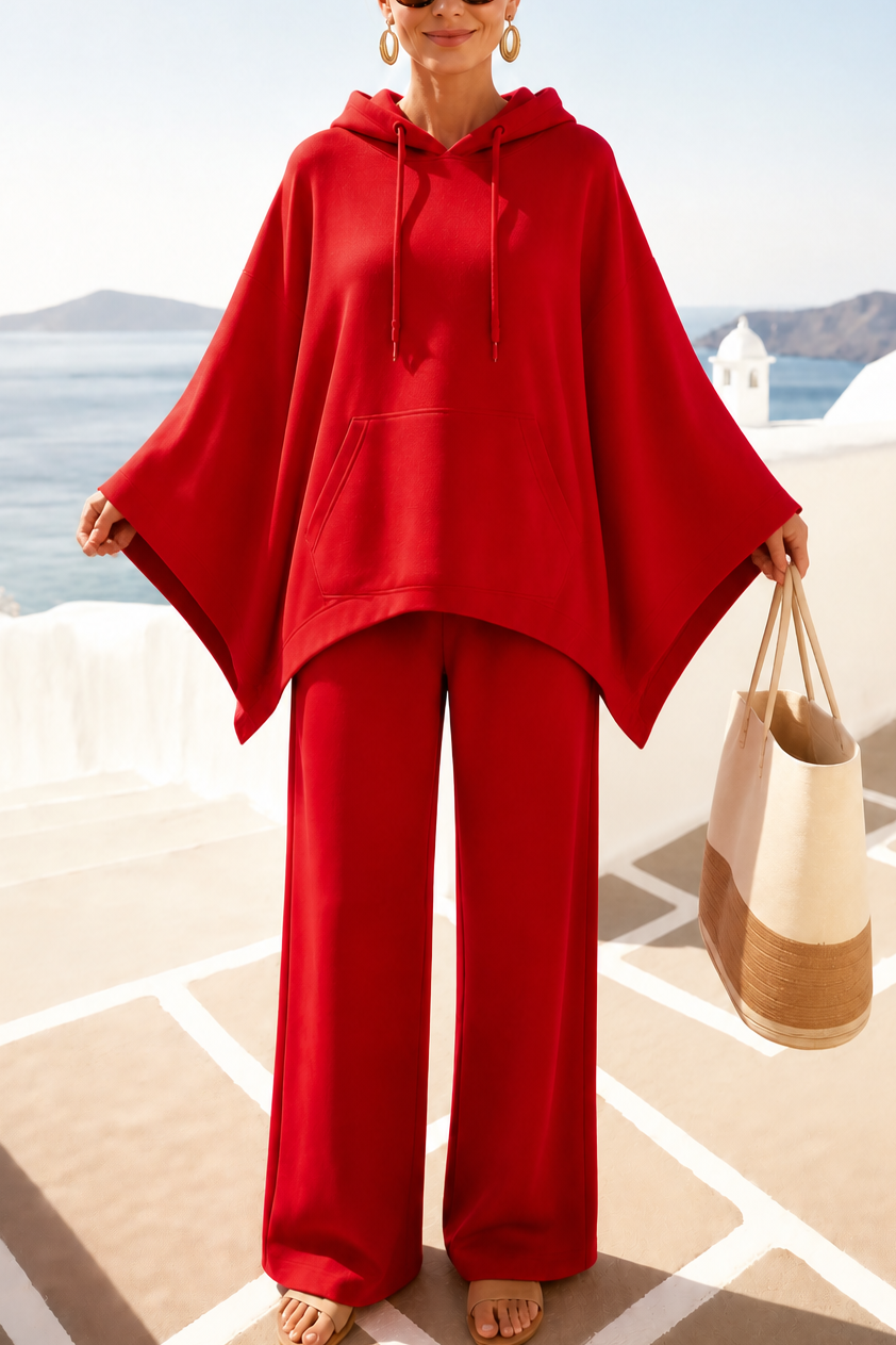 Hudson & Parker - Hooded Cape And Wide-Leg Trouser Set
