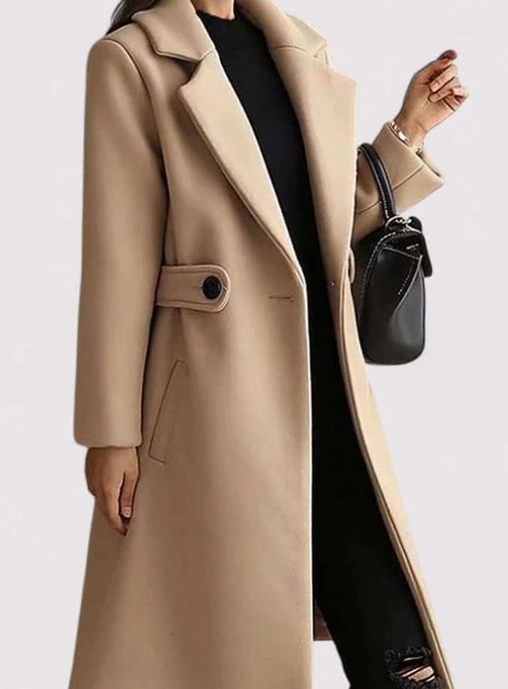 Hannah | Women's Belted Longline -Blend Winter Jacket Coat