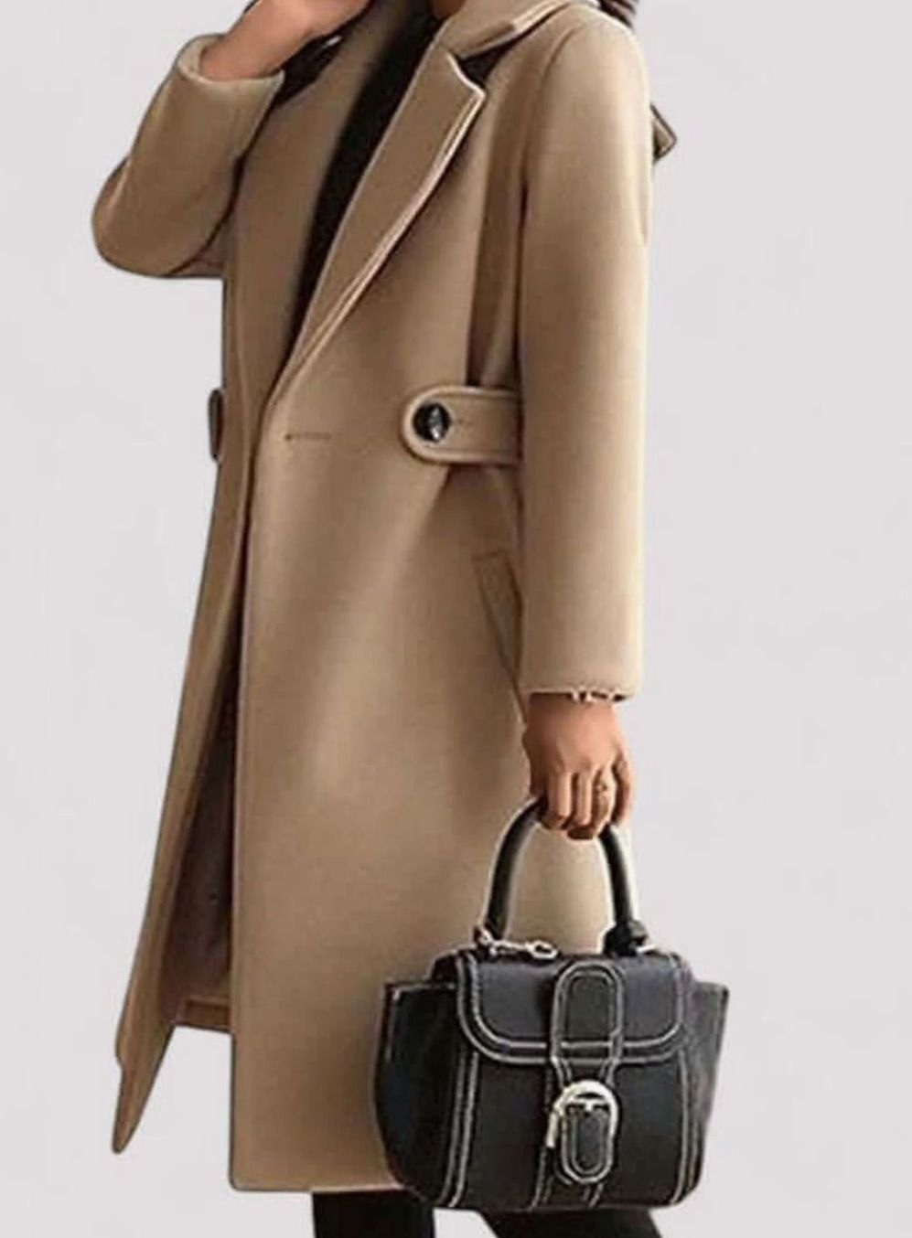 Hannah | Women's Belted Longline -Blend Winter Jacket Coat