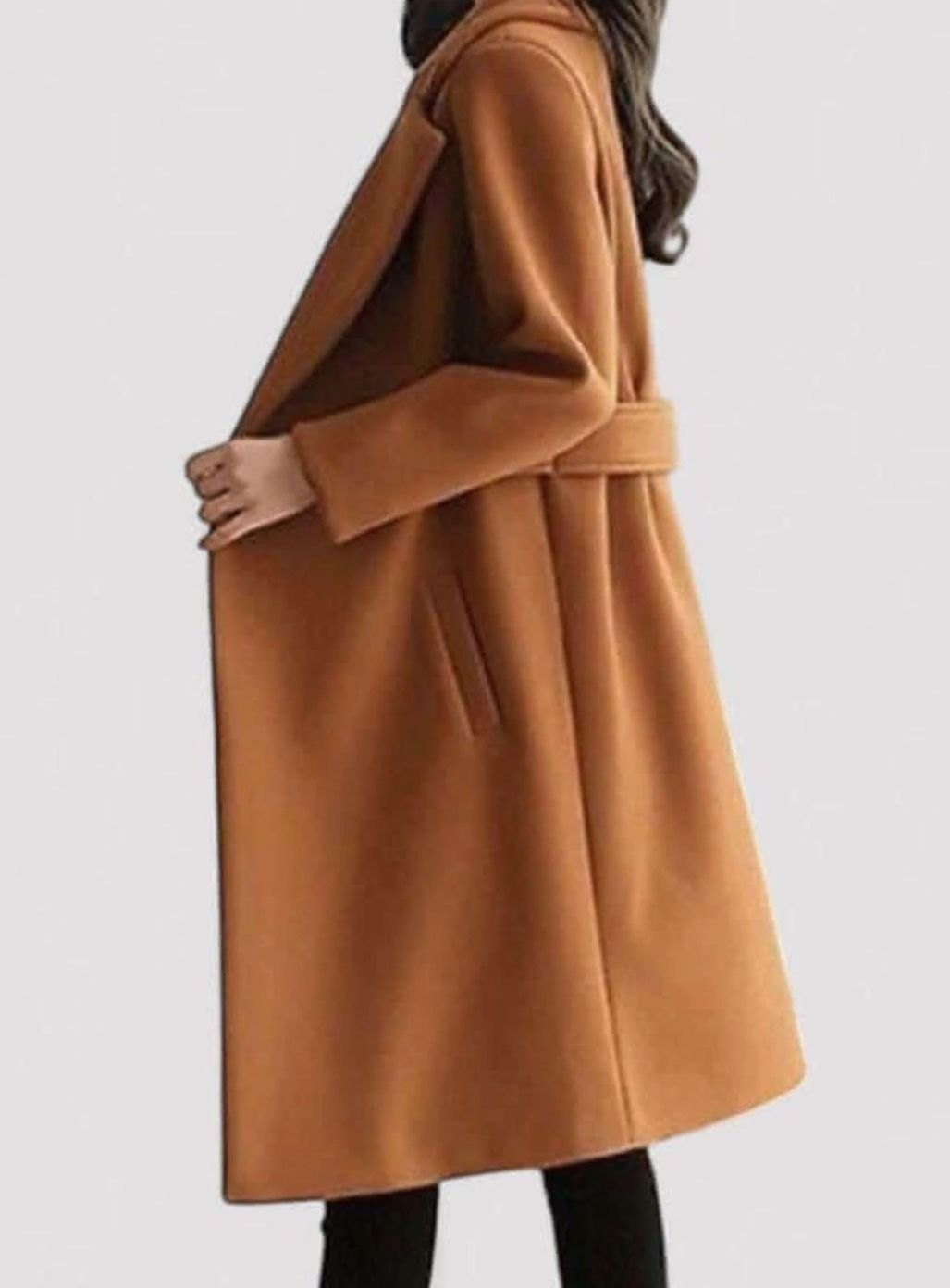 Hannah | Women's Belted Longline -Blend Winter Jacket Coat