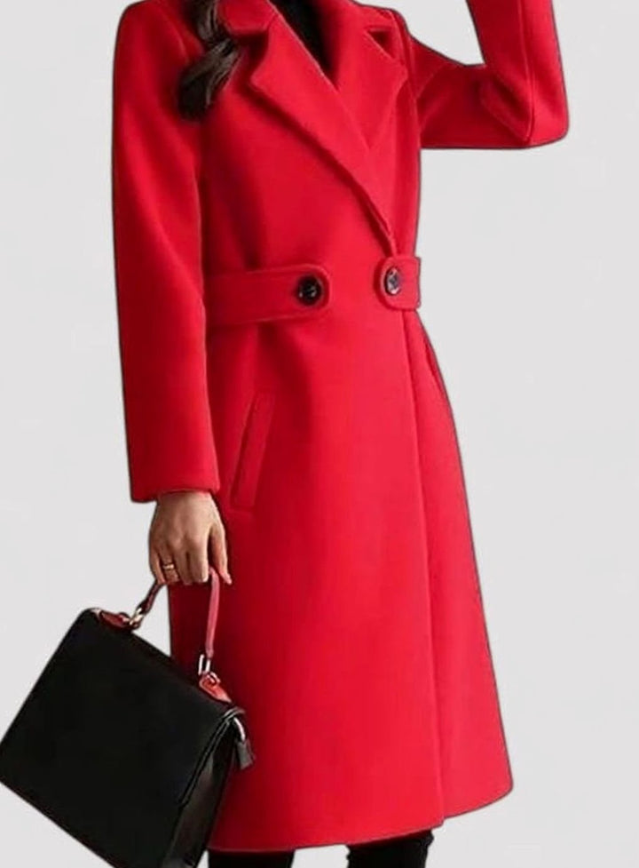 Hannah | Women's Belted Longline -Blend Winter Jacket Coat