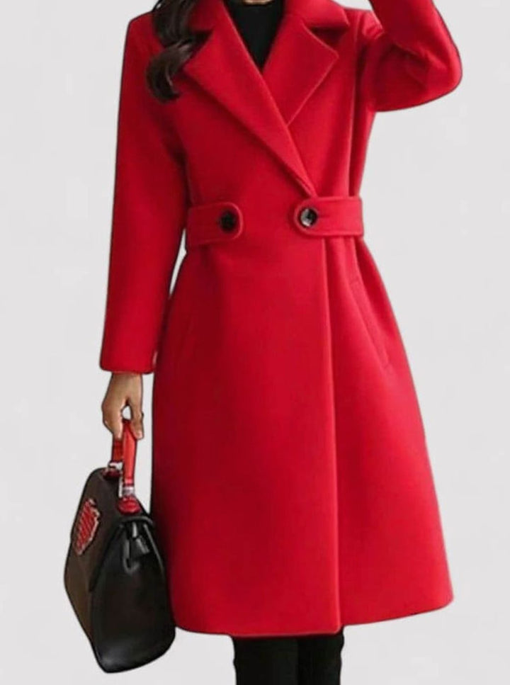 Hannah | Women's Belted Longline -Blend Winter Jacket Coat