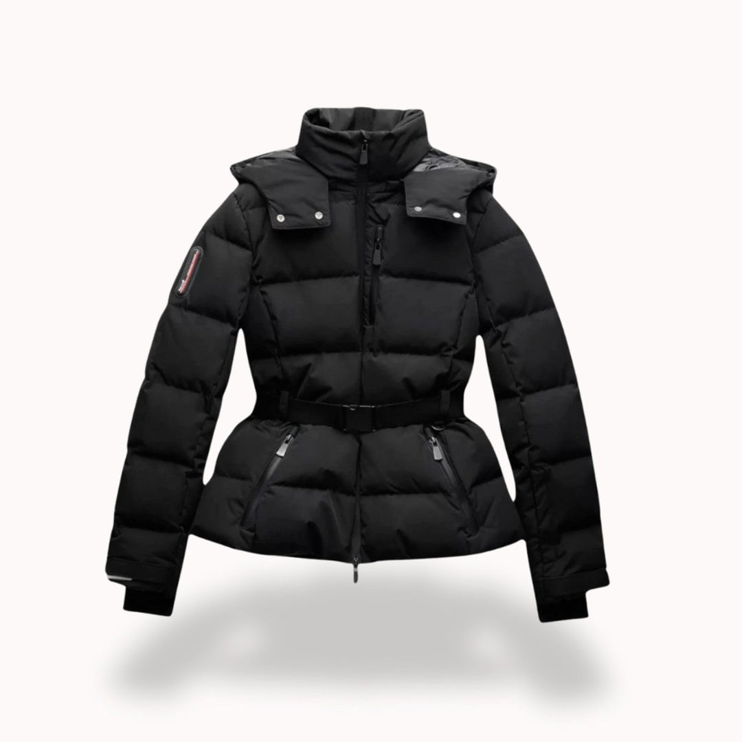 Hannah | Women's Belted Quilted Puffer Coat Hooded Winter Jacket