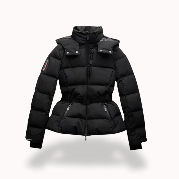 Hannah | Women's Belted Quilted Puffer Coat Hooded Winter Jacket