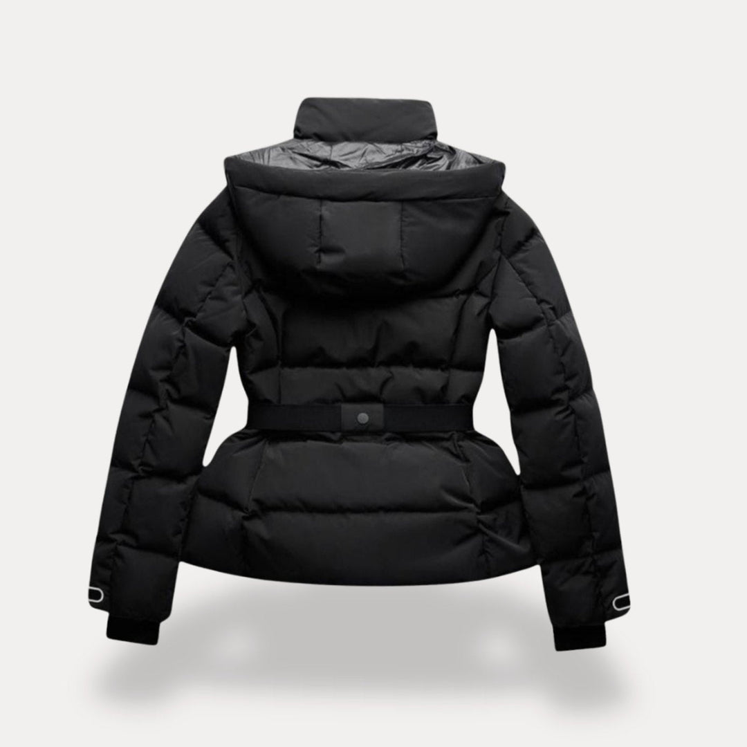 Hannah | Women's Belted Quilted Puffer Coat Hooded Winter Jacket
