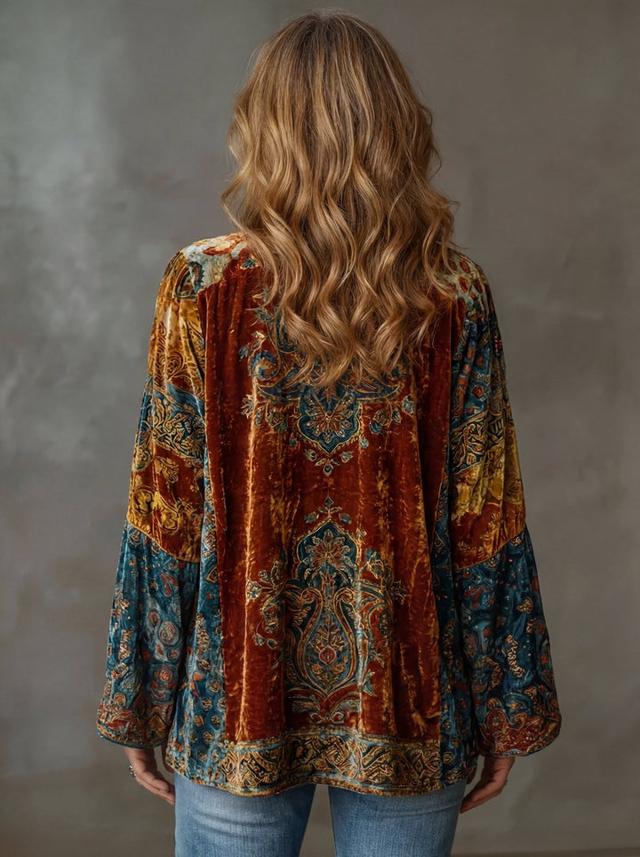 Harper | Women's Boho Vintage Loose-Fit Kimono Quilted Jacket