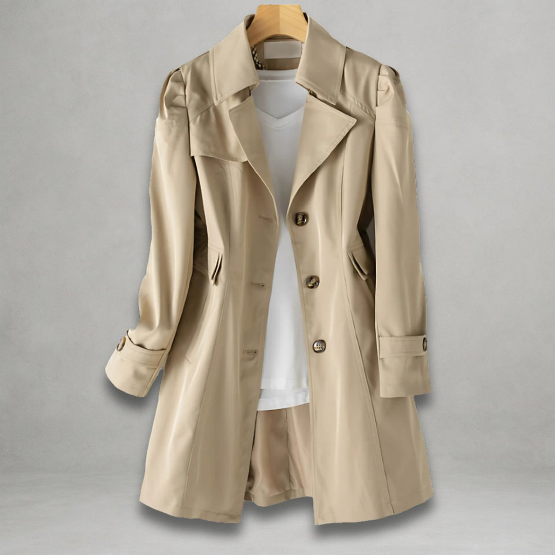 Charlotte | Women's Classic Single-Breasted Trench Coat Tailored Lapel