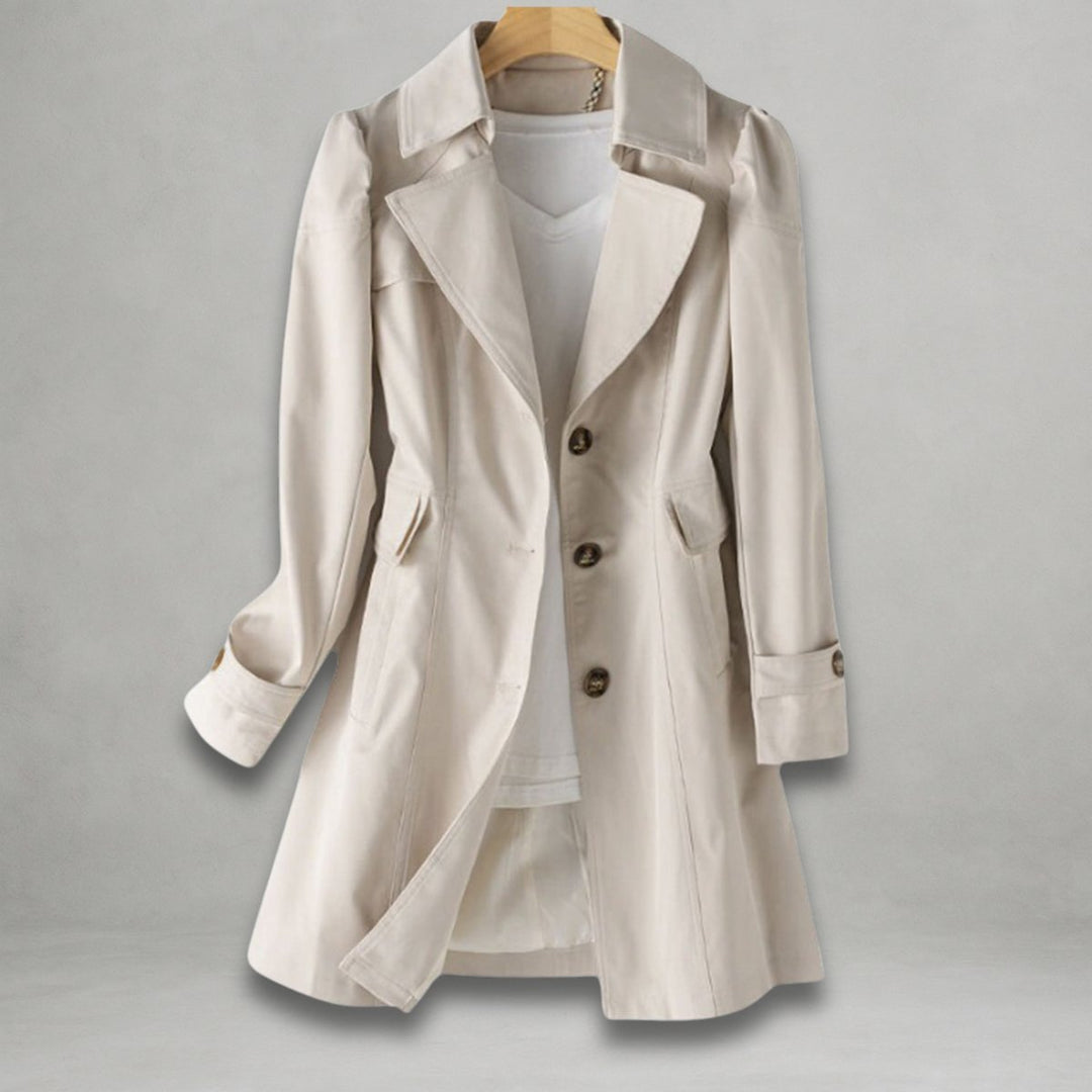 Charlotte | Women's Classic Single-Breasted Trench Coat Tailored Lapel