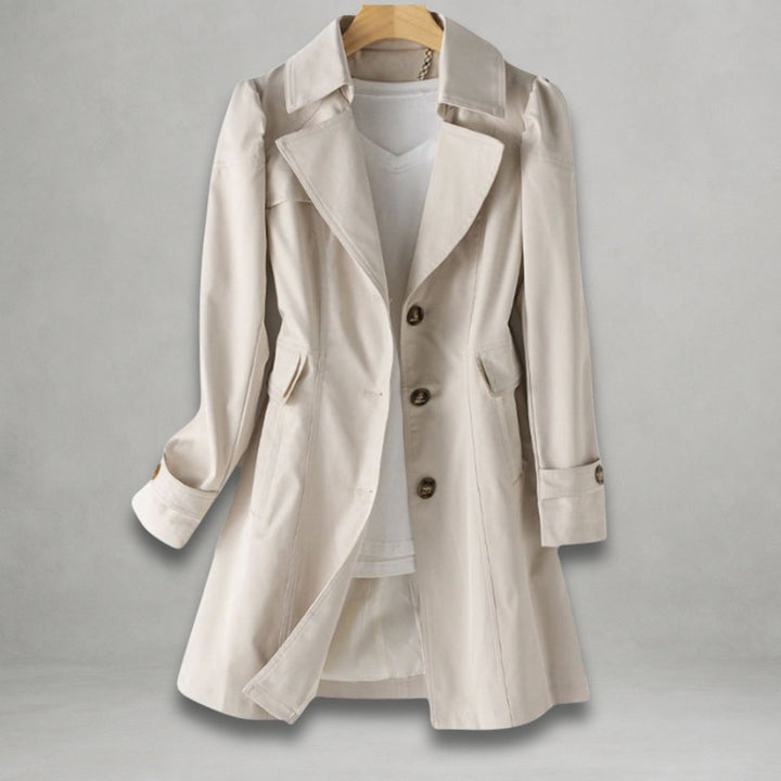 Charlotte | Women's Classic Single-Breasted Trench Coat Tailored Lapel