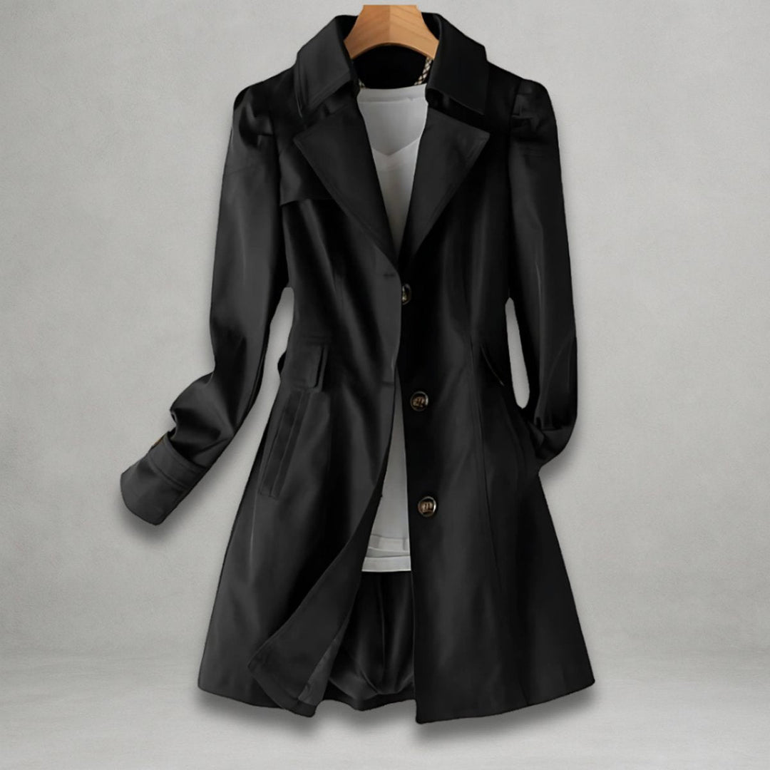 Charlotte | Women's Classic Single-Breasted Trench Coat Tailored Lapel