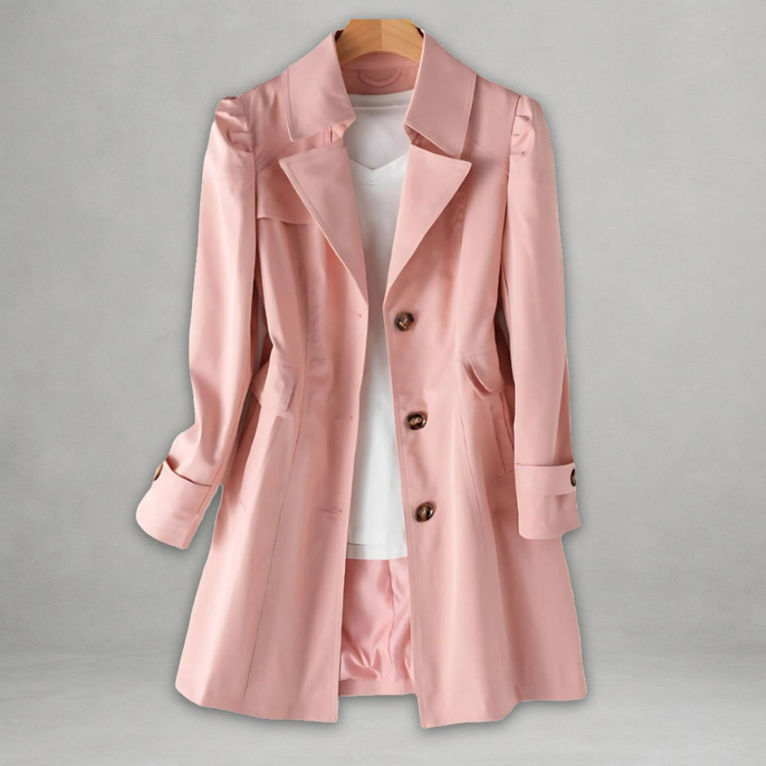 Charlotte | Women's Classic Single-Breasted Trench Coat Tailored Lapel