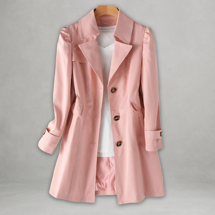 Charlotte | Women's Classic Single-Breasted Trench Coat Tailored Lapel