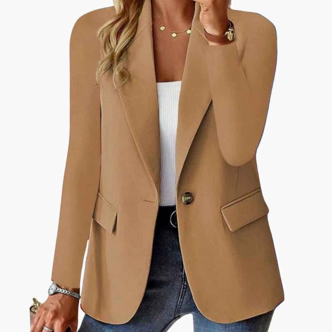 Ava | Women's Coat Single-Button Notch Lapel Tailored Blazer Jacket