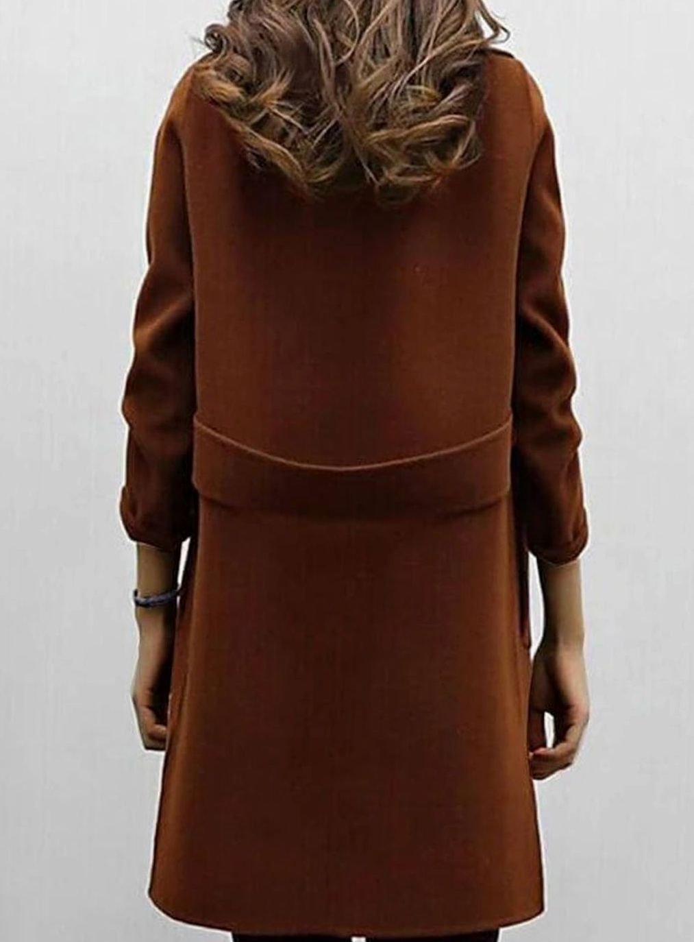 Ava | Women's Double-Breasted Longline -Blend Jacket Coat