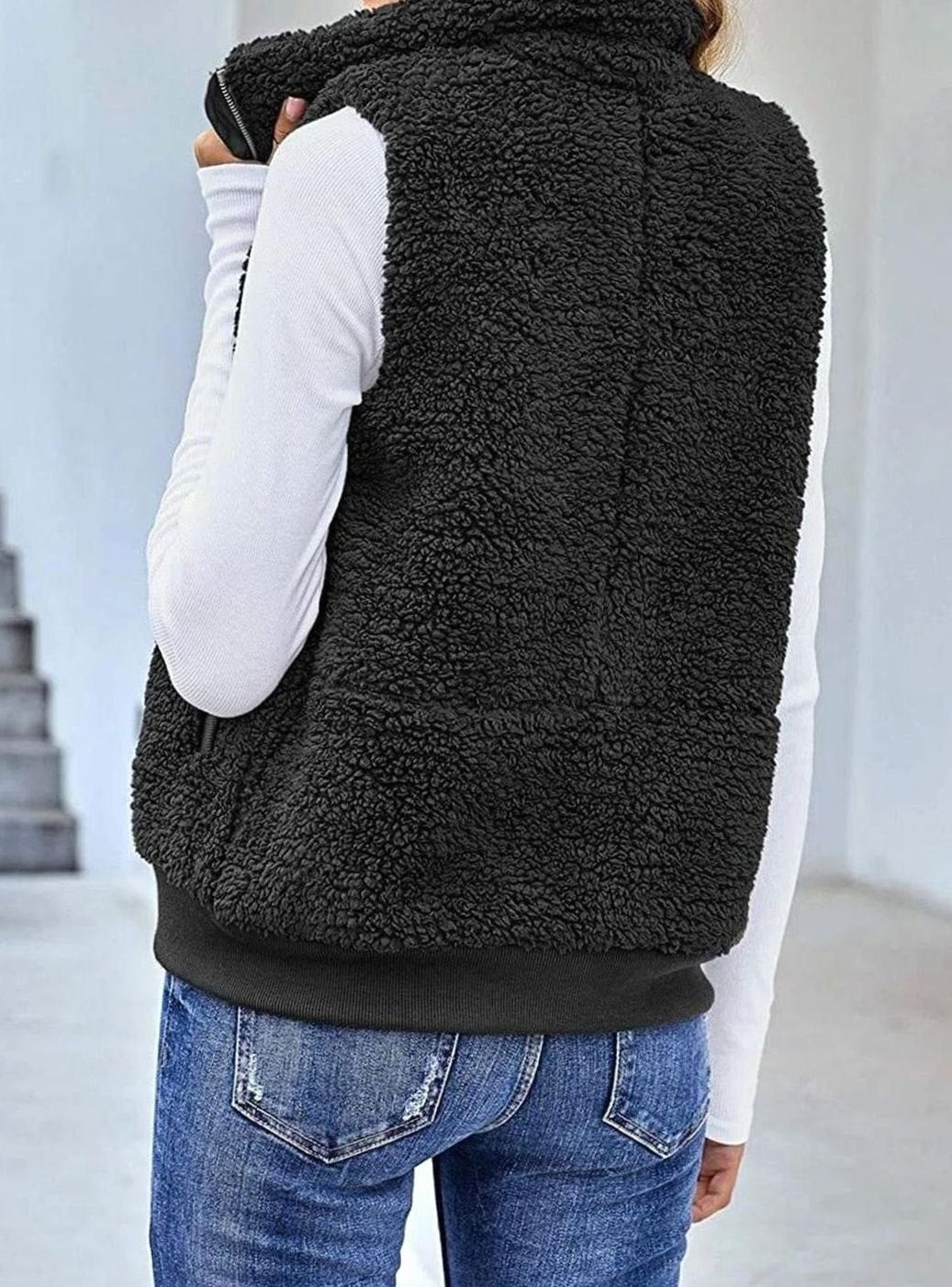 Evelyn | Women's Fleece Full-Zip Gilet Stand Collar Sleeveless Vest