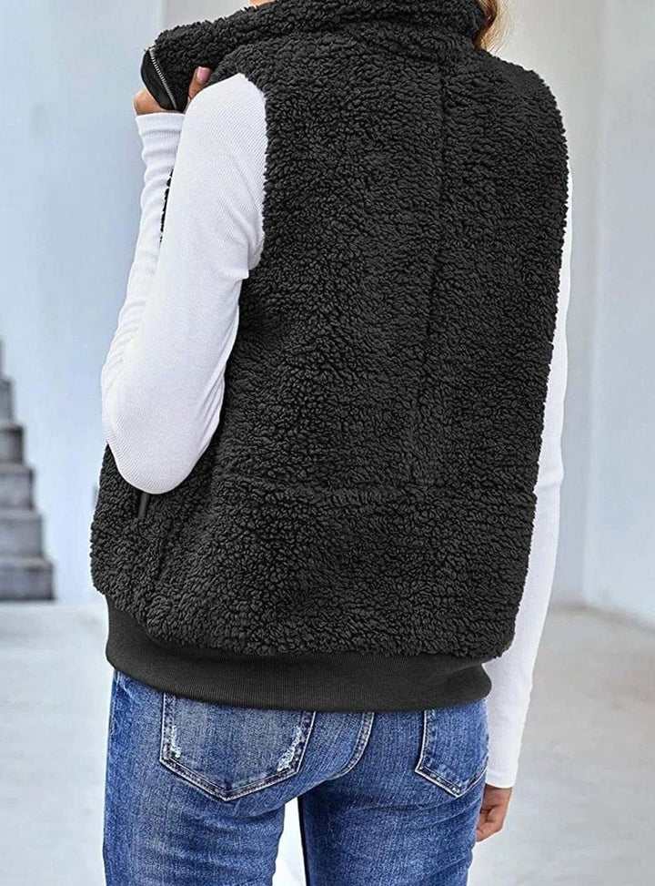 Evelyn | Women's Fleece Full-Zip Gilet Stand Collar Sleeveless Vest
