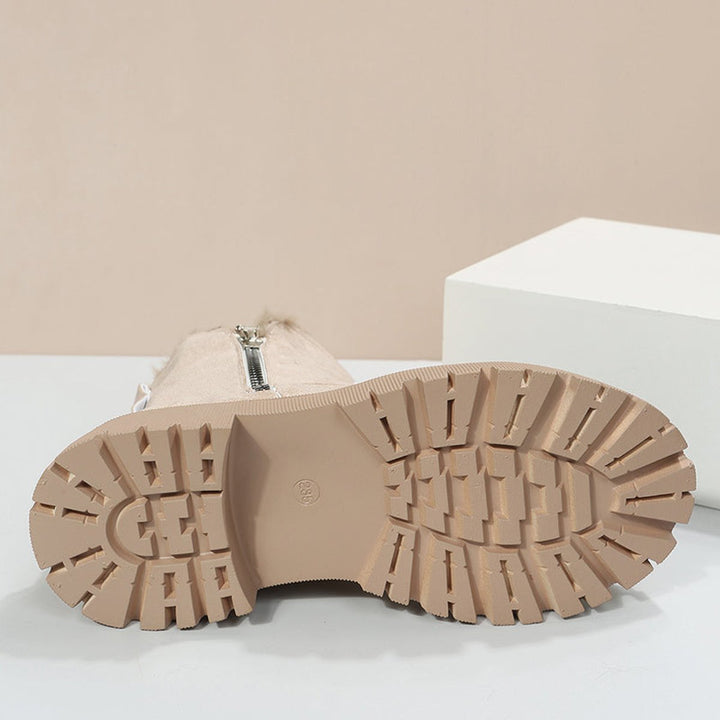 Sophia | Women's Fleece-Lined Suede Slip-On Ankle Boots