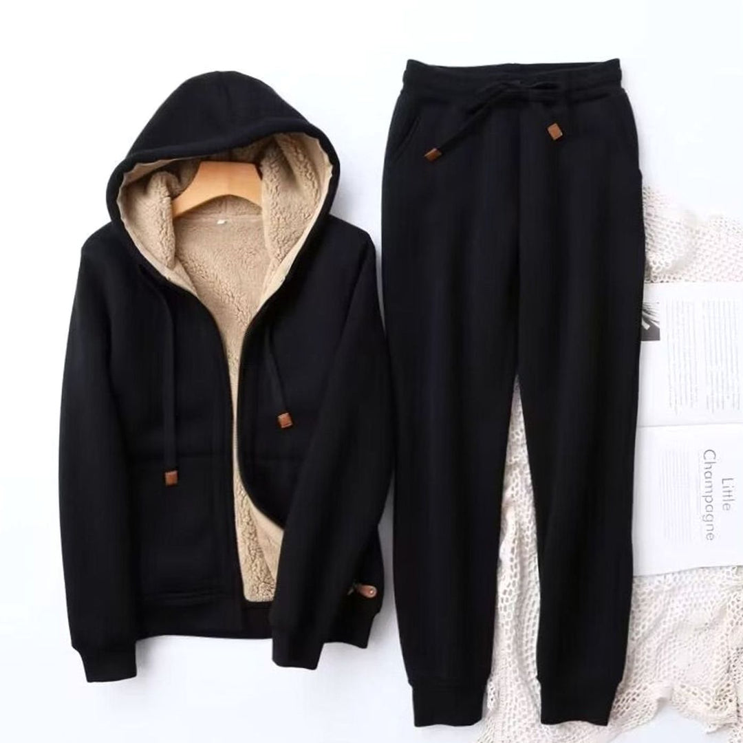 Sophia | Women's Fleece-Lined Winter Hoodie Jogger Two-Piece Set