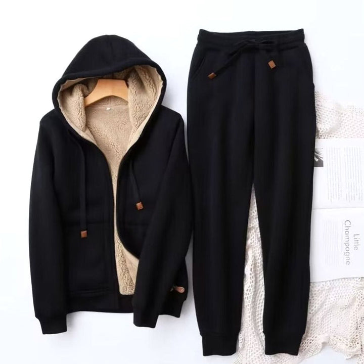 Sophia | Women's Fleece-Lined Winter Hoodie Jogger Two-Piece Set