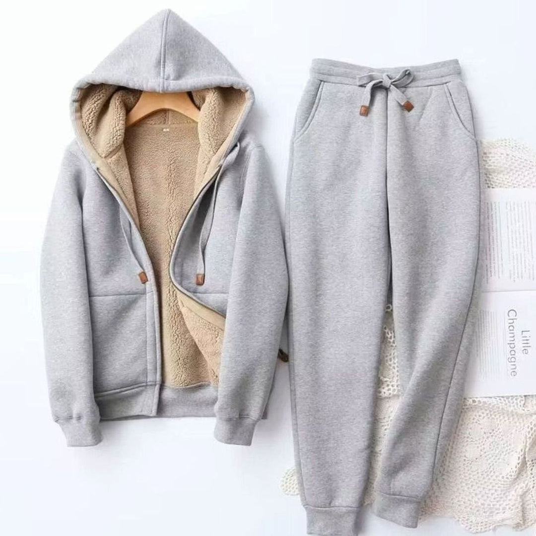 Sophia | Women's Fleece-Lined Winter Hoodie Jogger Two-Piece Set