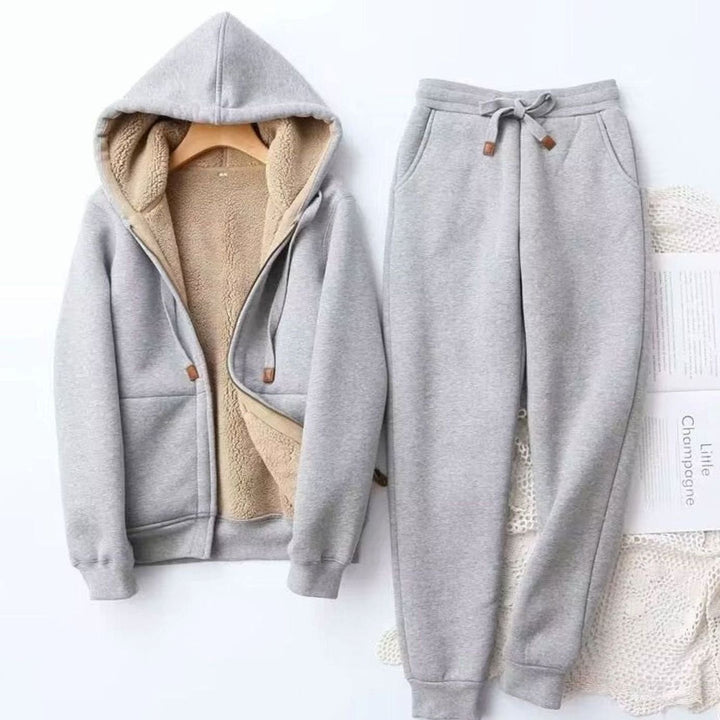 Sophia | Women's Fleece-Lined Winter Hoodie Jogger Two-Piece Set