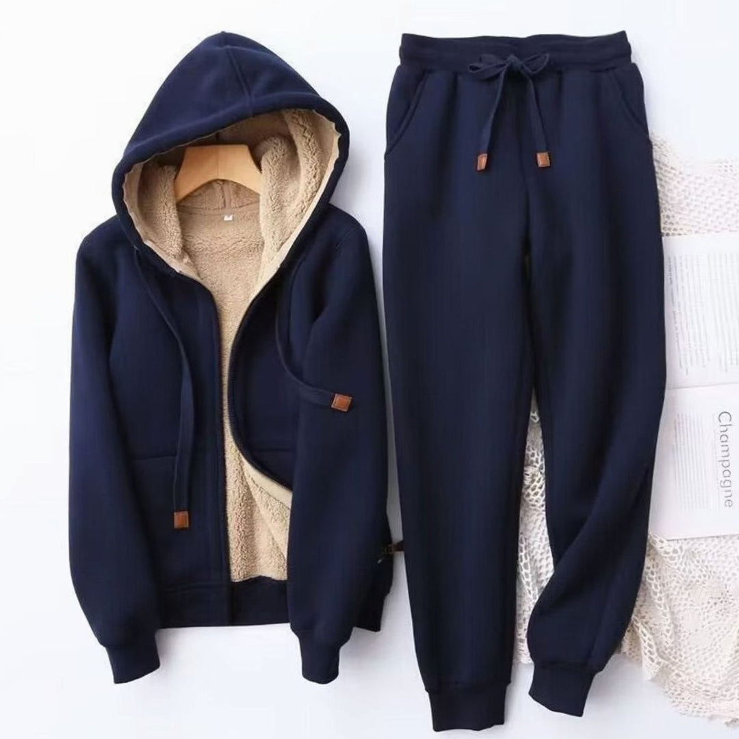 Sophia | Women's Fleece-Lined Winter Hoodie Jogger Two-Piece Set