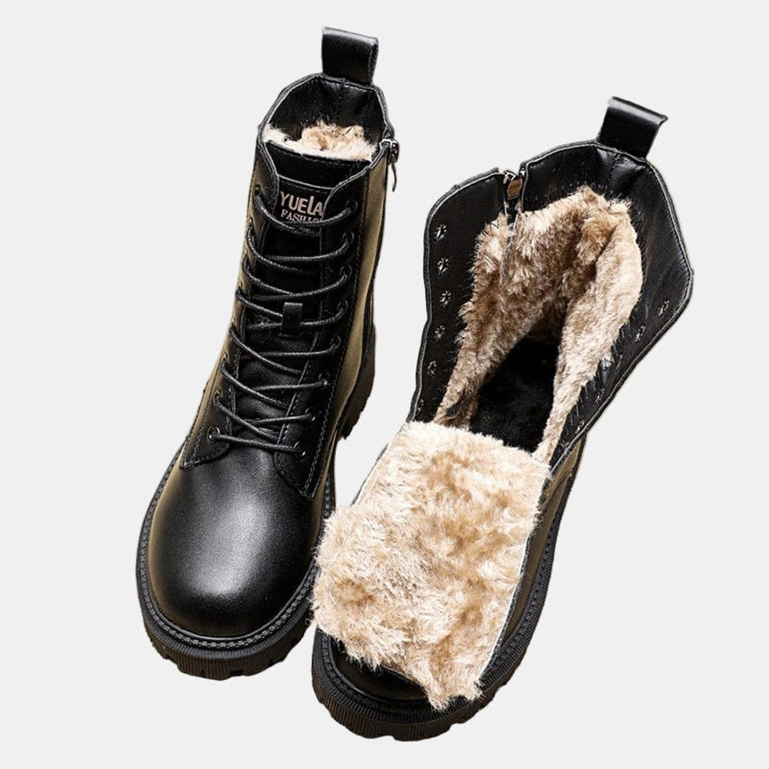 Charlotte | Women's Fur-Lined Lace-Up Winter Ankle Boots