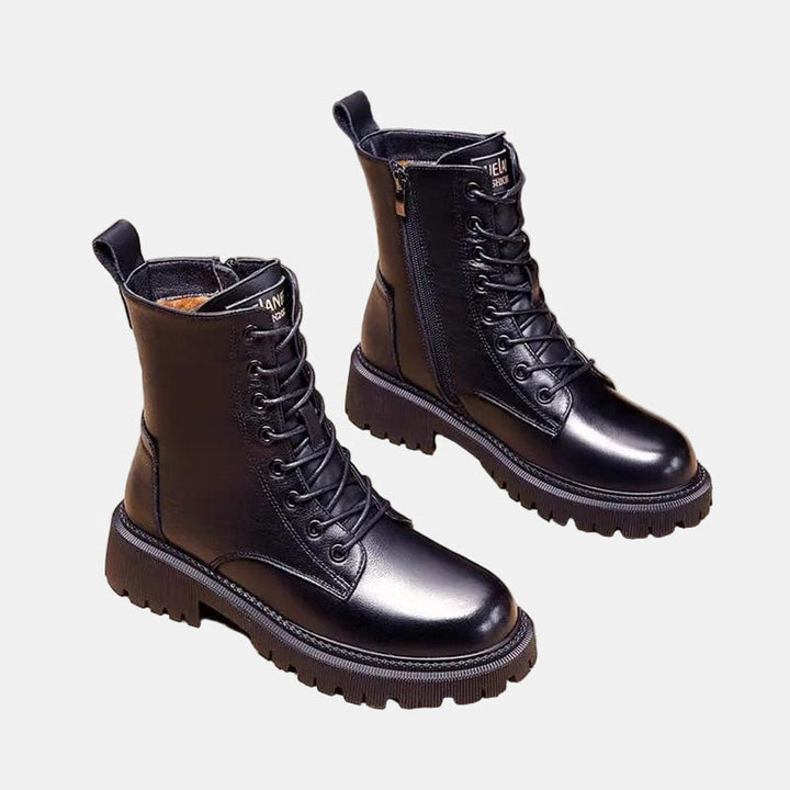 Charlotte | Women's Fur-Lined Lace-Up Winter Ankle Boots