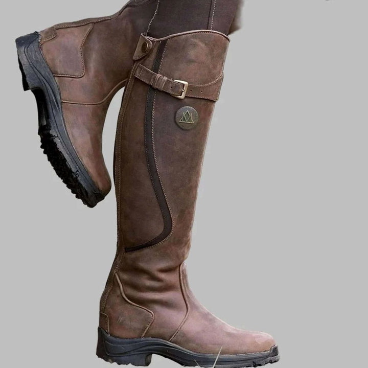 Sophia | Women's Knee-High Orthopaedic Buckle Leather Boots