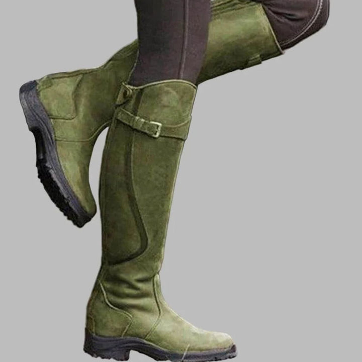 Sophia | Women's Knee-High Orthopaedic Buckle Leather Boots