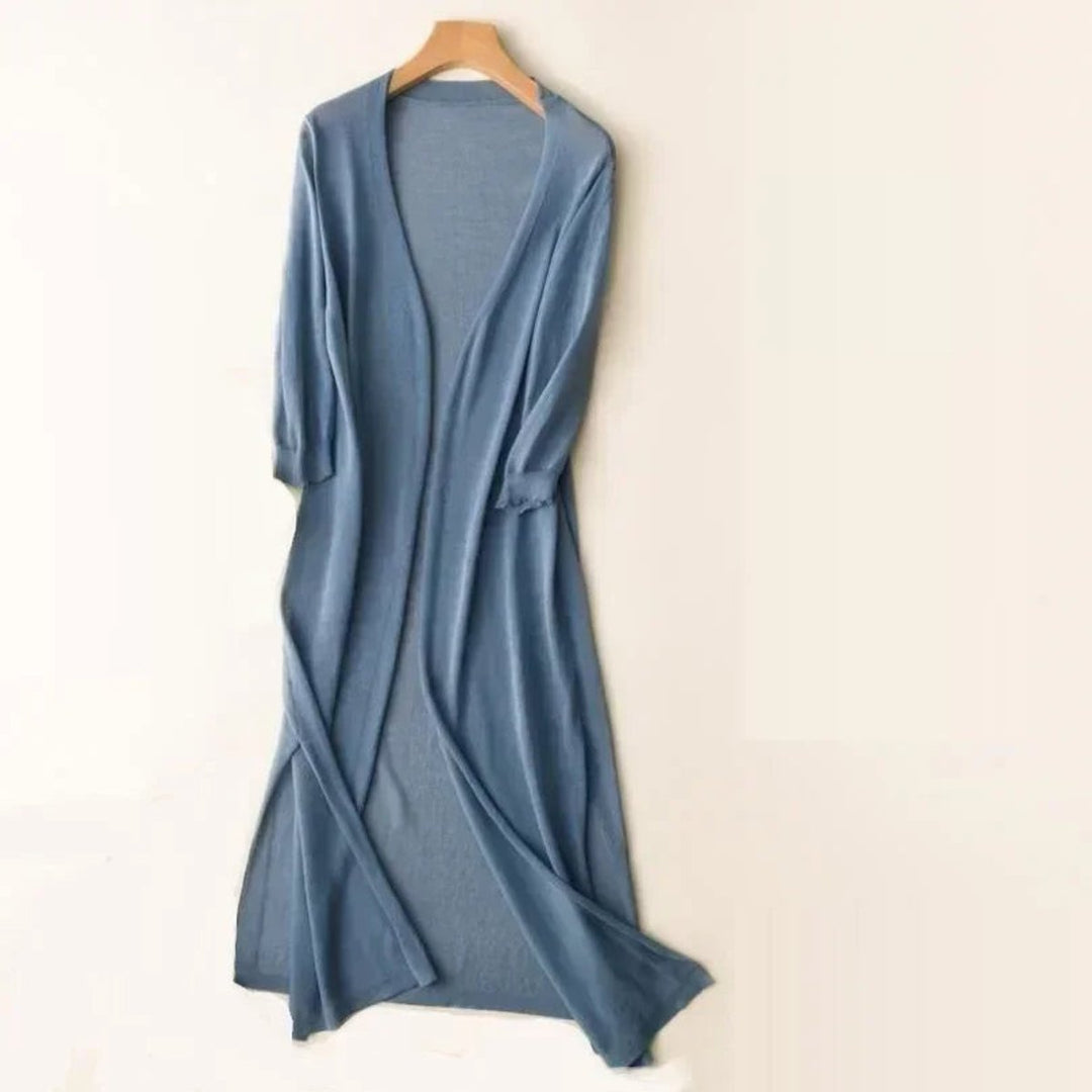 Isabella | Women's Lightweight Open-Front Long Knit Cardigan