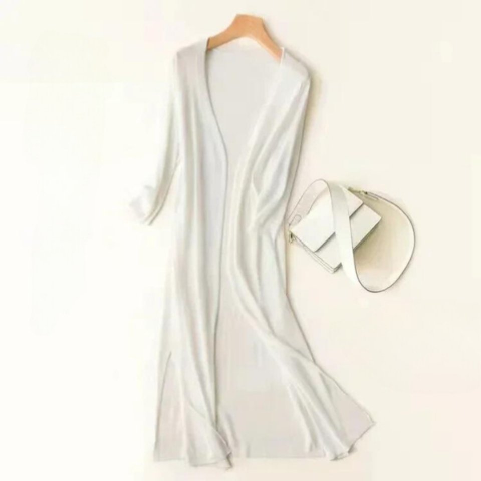 Isabella | Women's Lightweight Open-Front Long Knit Cardigan