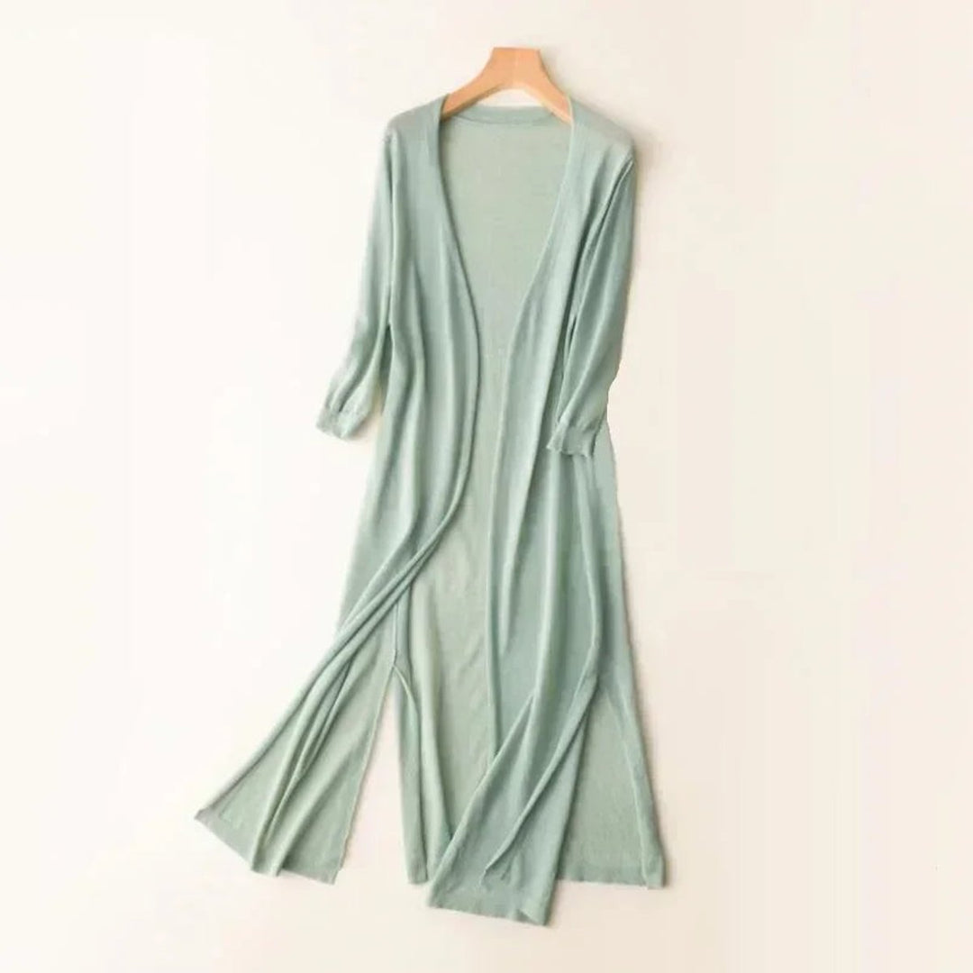 Isabella | Women's Lightweight Open-Front Long Knit Cardigan