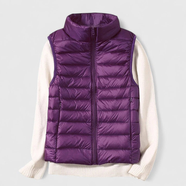 Harper | Women's Lightweight Quilted Puffer Vest Sleeveless Zip-Up Gilet