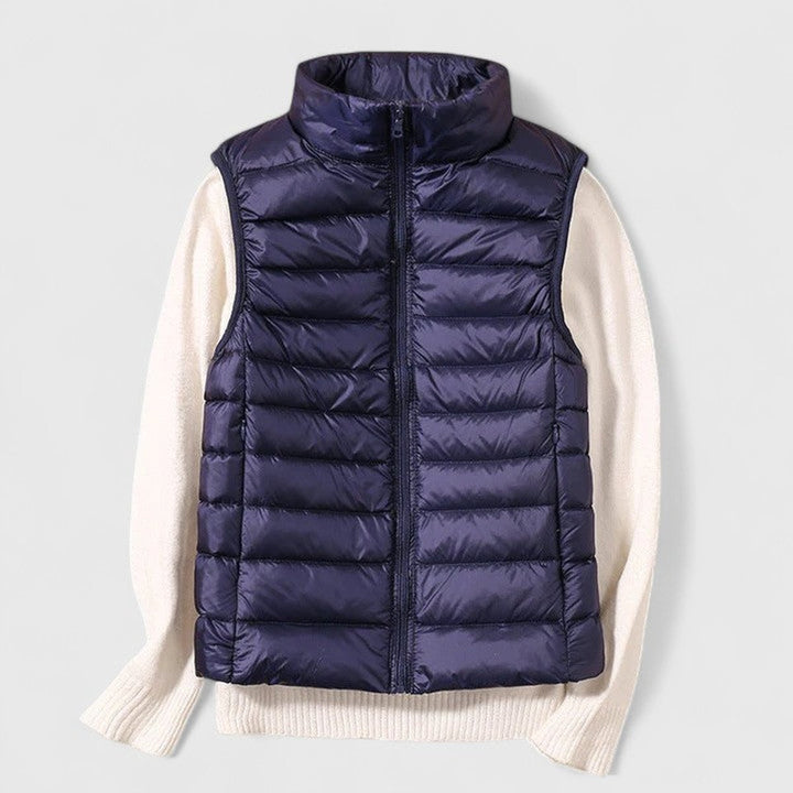 Harper | Women's Lightweight Quilted Puffer Vest Sleeveless Zip-Up Gilet