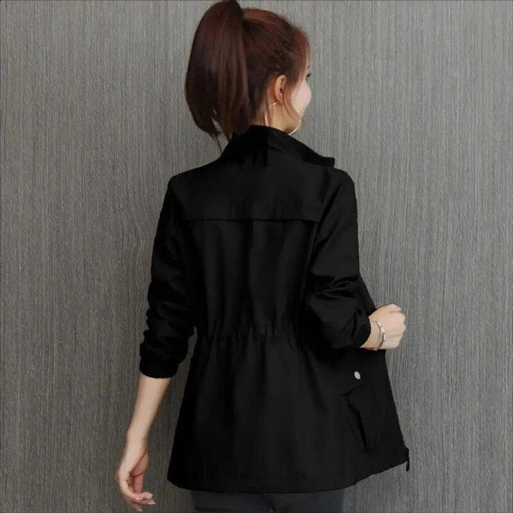 Amelia | Women's Lightweight Zip-Up Drawstring Transitional Bomber Jacket