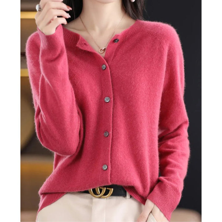 Mia | Women's Merino Button-Front Knit Cardigan Sweater