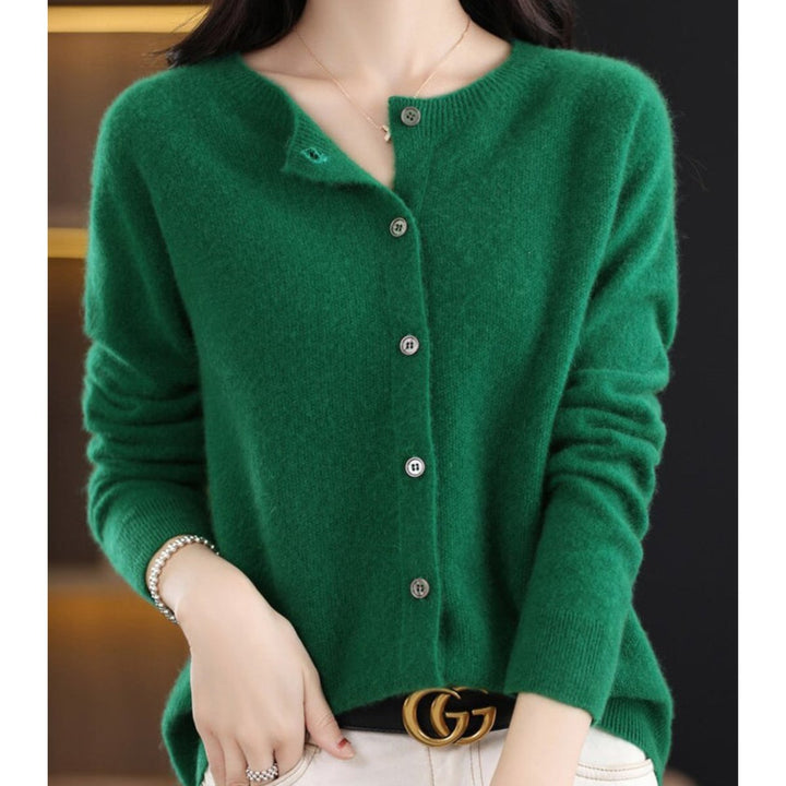 Mia | Women's Merino Button-Front Knit Cardigan Sweater