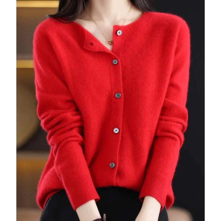 Mia | Women's Merino Button-Front Knit Cardigan Sweater