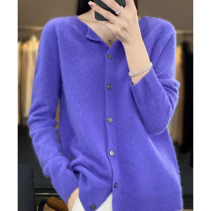 Mia | Women's Merino Button-Front Knit Cardigan Sweater