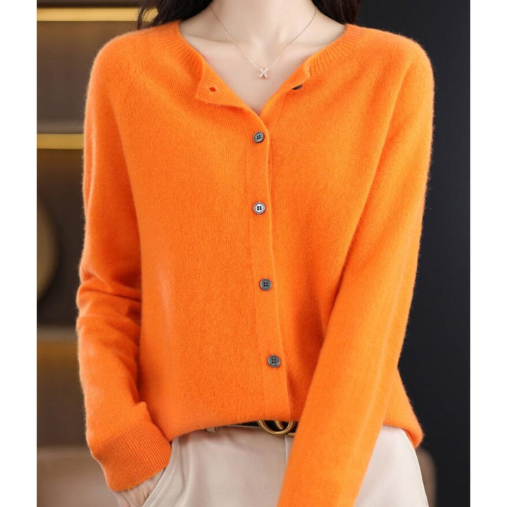 Mia | Women's Merino Button-Front Knit Cardigan Sweater