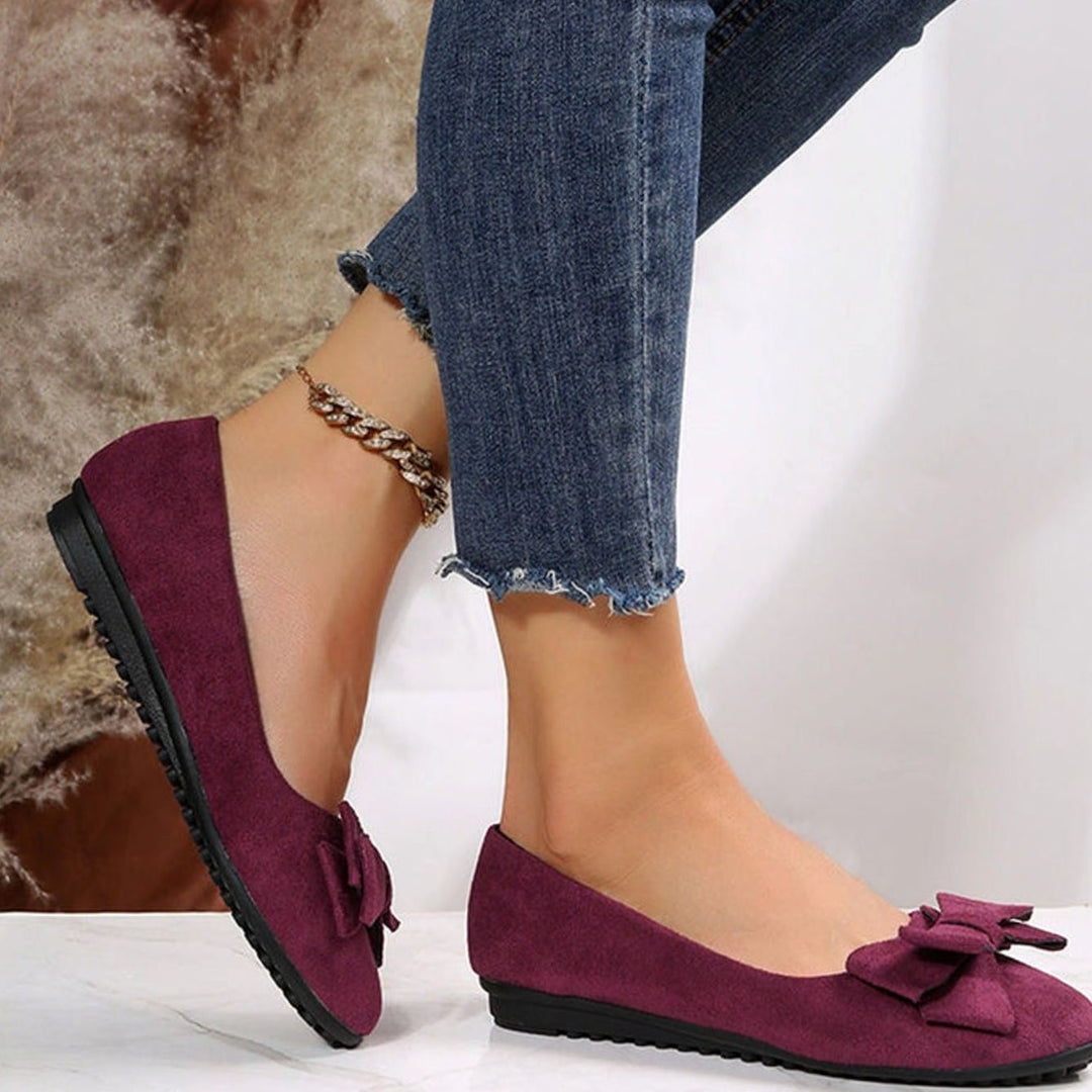 Charlotte | Women's Orthopedic Bow-Detail Slip-On Comfort Shoes