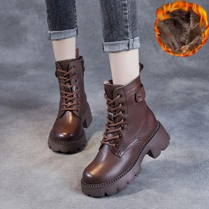 Penelope | Women's Orthopedic Lace-Up Platform Ankle Boots