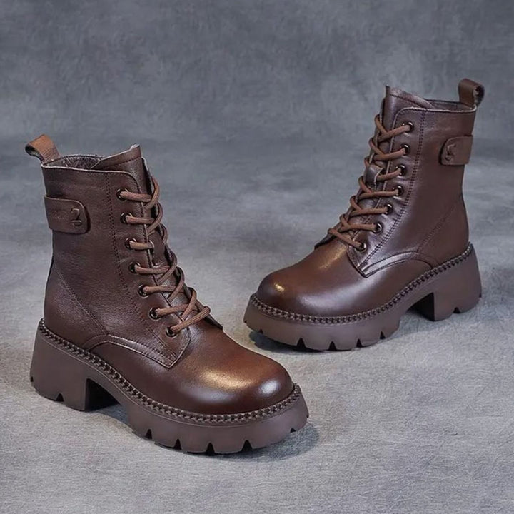Penelope | Women's Orthopedic Lace-Up Platform Ankle Boots