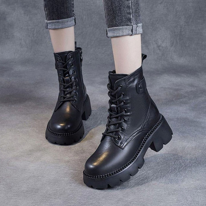 Penelope | Women's Orthopedic Lace-Up Platform Ankle Boots
