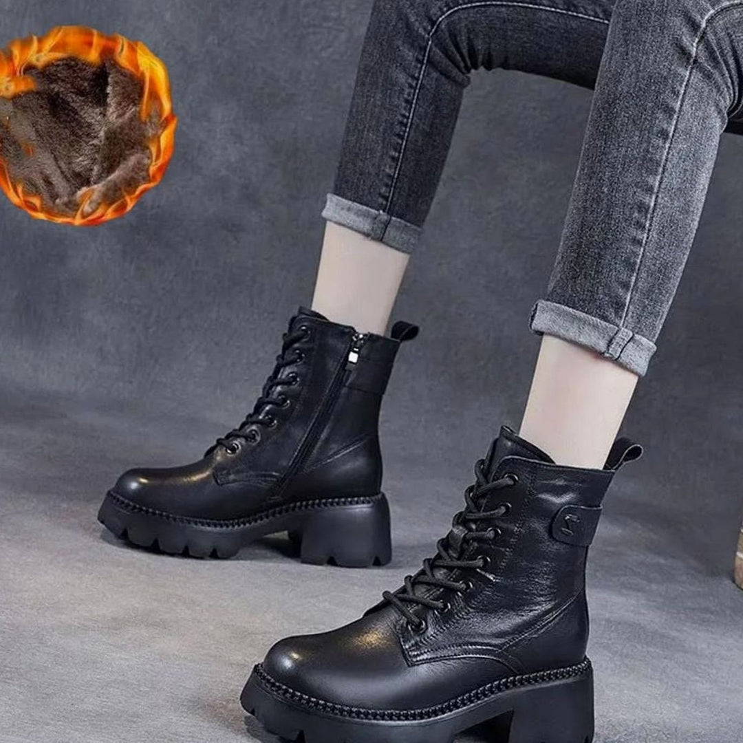 Penelope | Women's Orthopedic Lace-Up Platform Ankle Boots